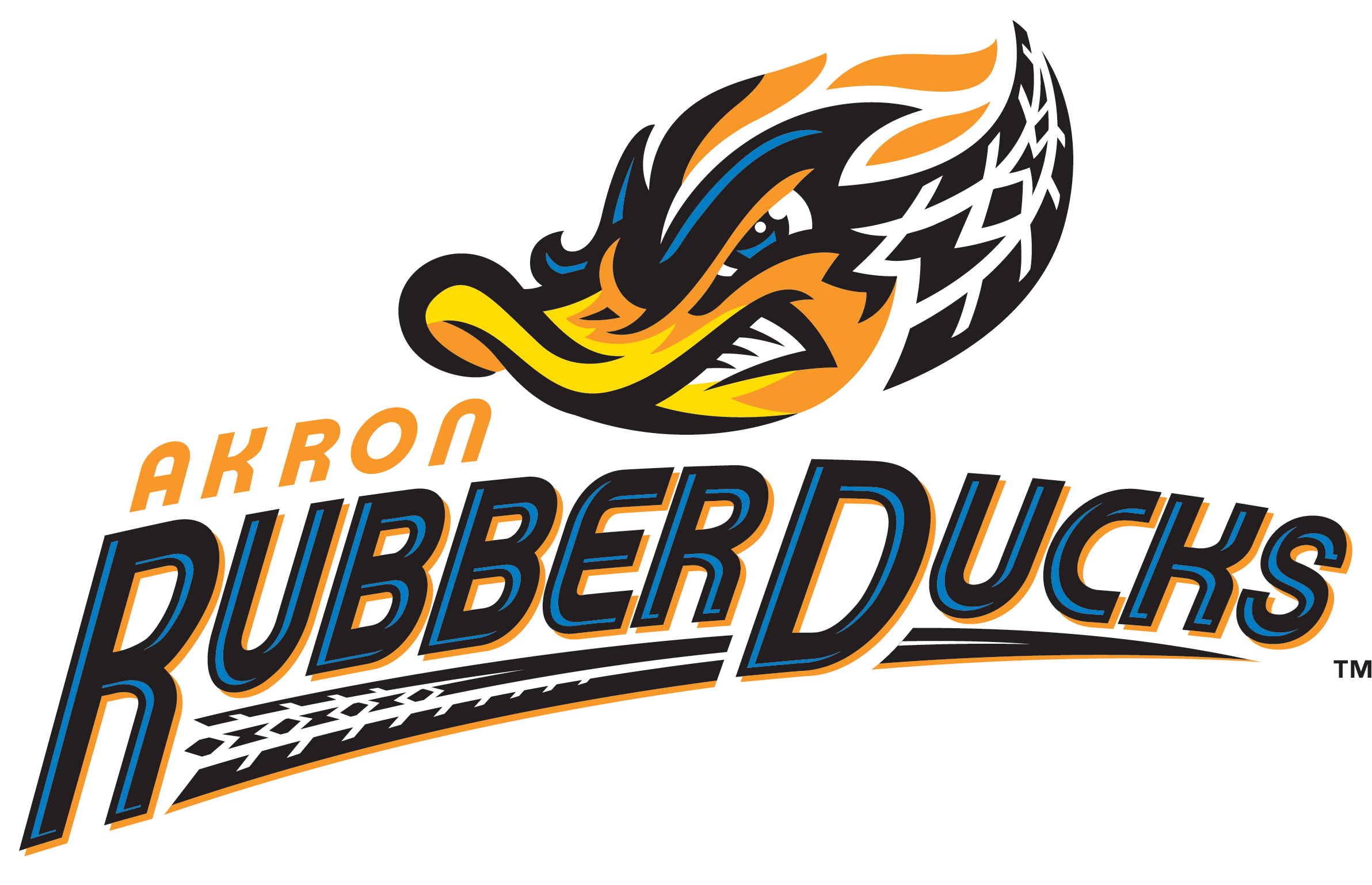 Akron RubberDucks 2014-Pres Primary Logo iron on paper